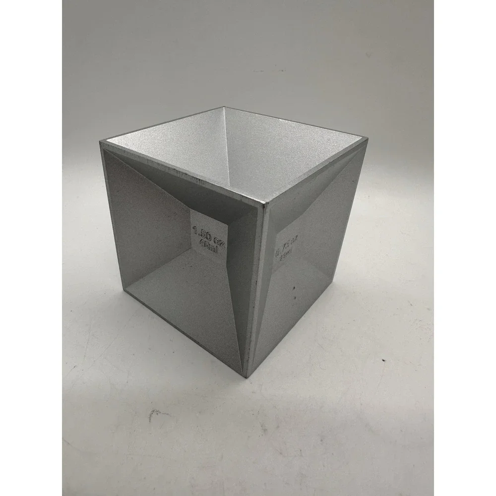 Kikkerland Aluminum Cube Jigger 6 Measure Cocktail Shot‎ Bar Tool Silver